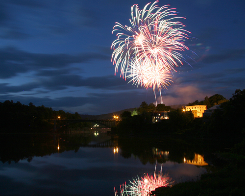 July Fourth Fireworks over the Delaware River at Narrowsburg, N.Y. Photo courtesy of David B. Soete.